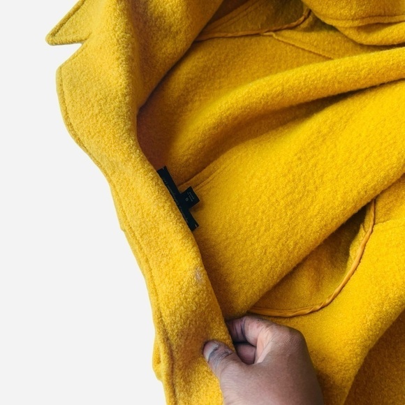 J.Crew Daphne Topcoat in Italian Boiled Wool in Deep Saffron Color Size 8 - Picture 8 of 15